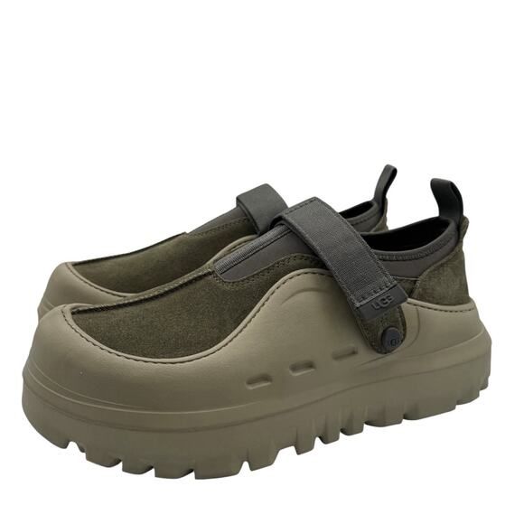 UGG Peakmod Lowcut Shoes Mens Size 13 Olive Green Mules 1171355 Suede Neoprene main image 7